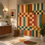 Block Print Shower Curtain
