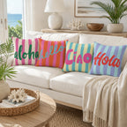 Coastal Cabana Stripes Pillow