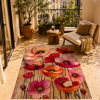 Vintage Poppy Outdoor Rug