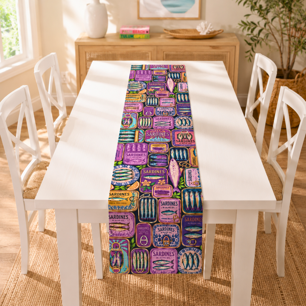 Vintage Sardine Table Runner