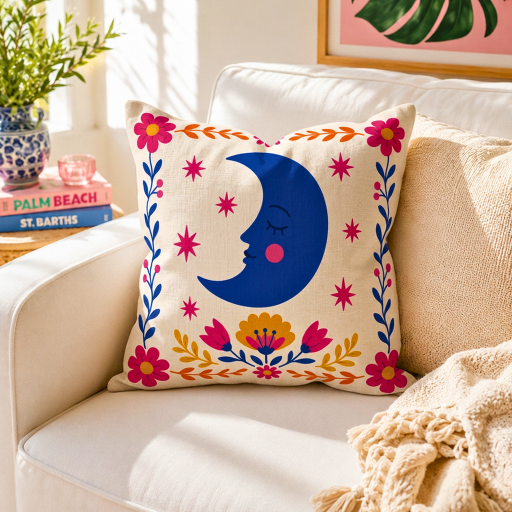 Mystic Sun & Moon Throw Pillow