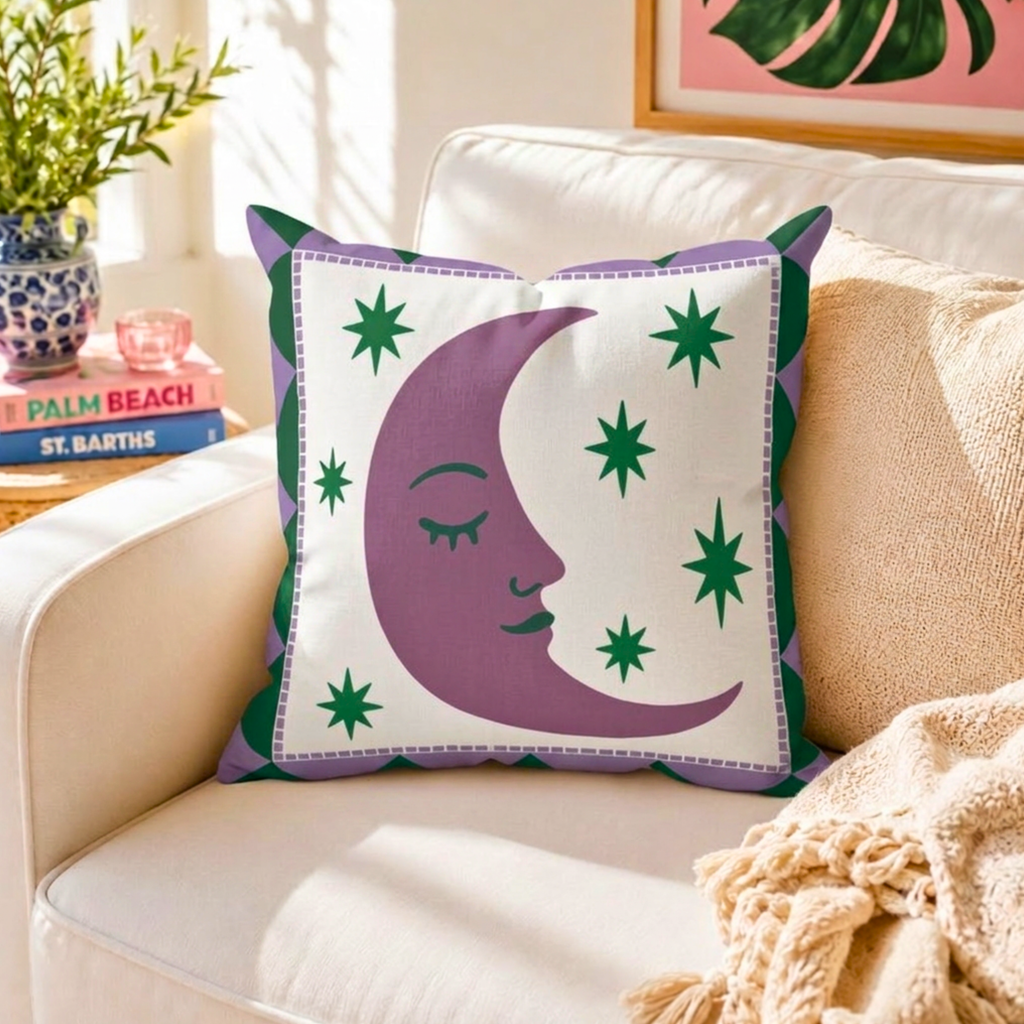 Mystic Sun & Moon Throw Pillow