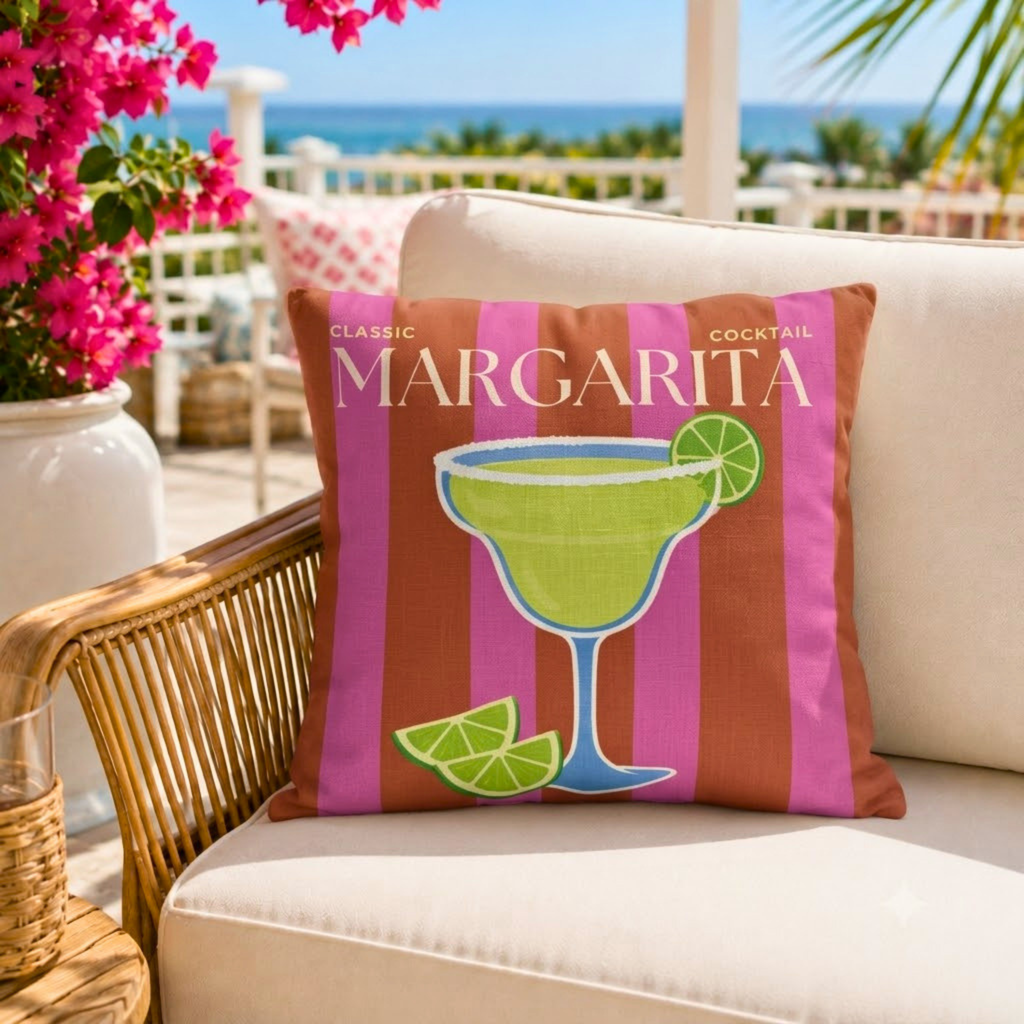 Classic Cocktail Outdoor Pillow