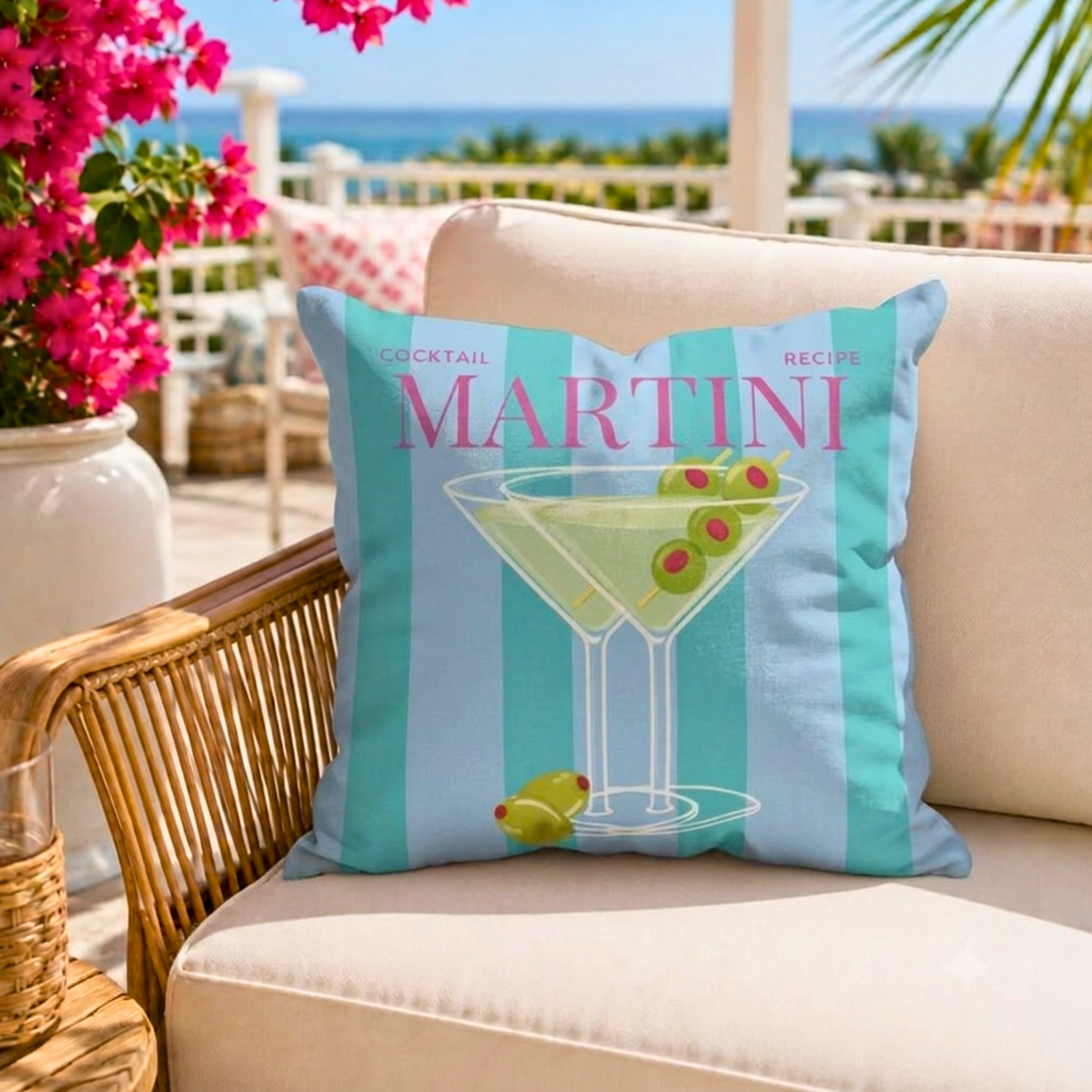 Classic Cocktail Outdoor Pillow