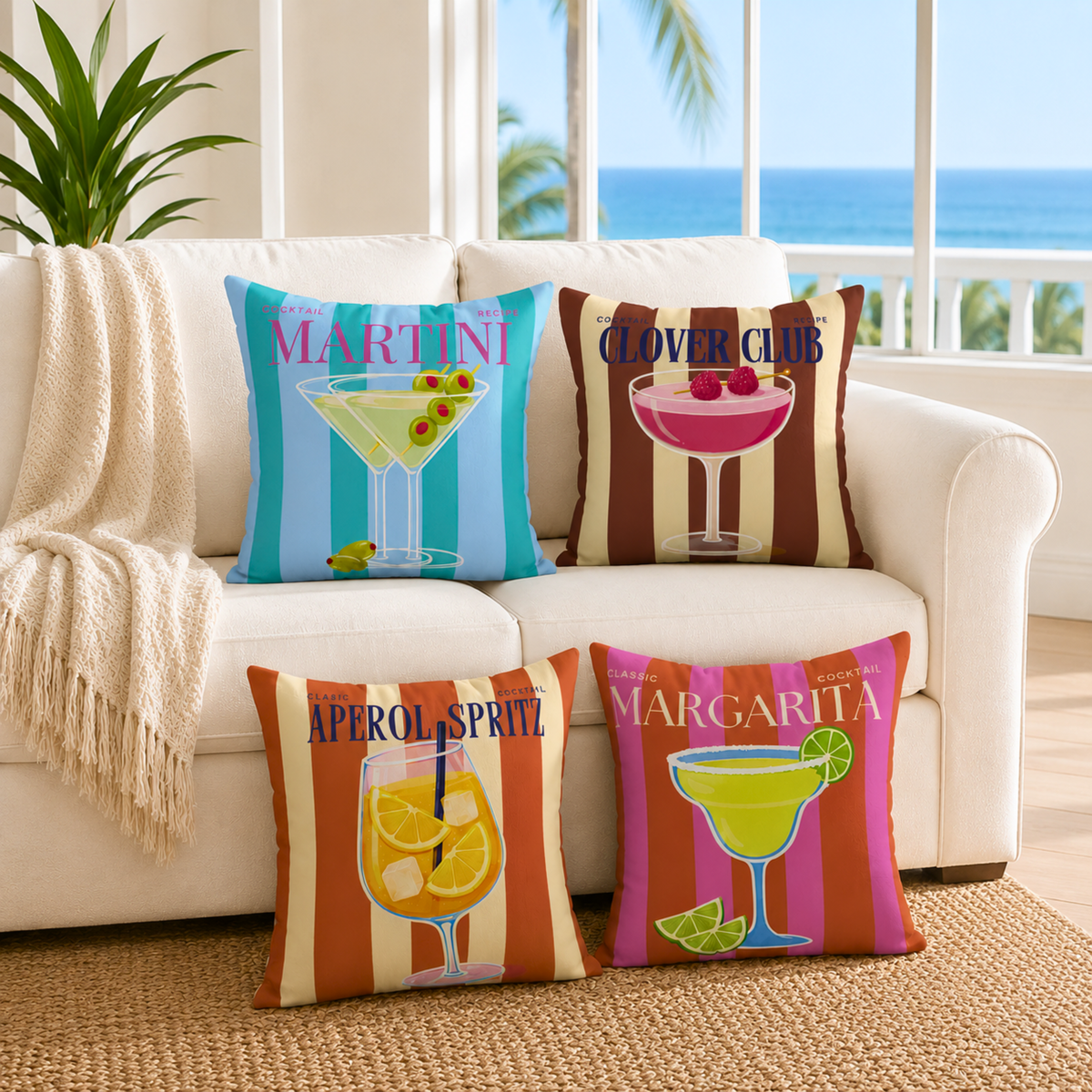 Classic Cocktail Throw Pillow