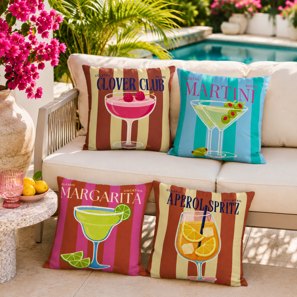 Classic Cocktail Outdoor Pillow